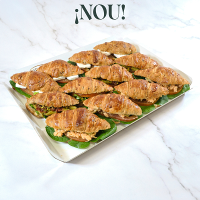 Safata de mini croissants vegetarians (12 uts)