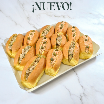 Bandeja de mini brioches de pescado (12 uds)