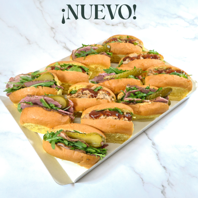 Bandeja de mini brioches de carne (12 uds)