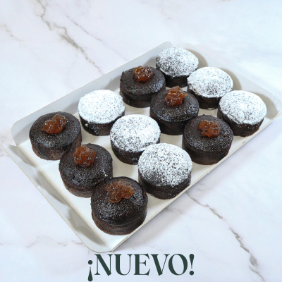 Bandeja mini fondants de chocolate (12 uds)