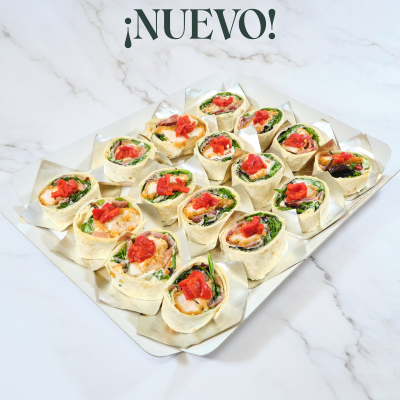 Bandeja de mini rollitos wrap club (16 uds)